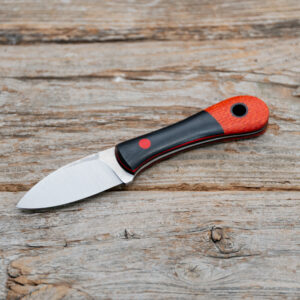 Paddletail - Black Canvas Micarta w/ Tangerine Burlap